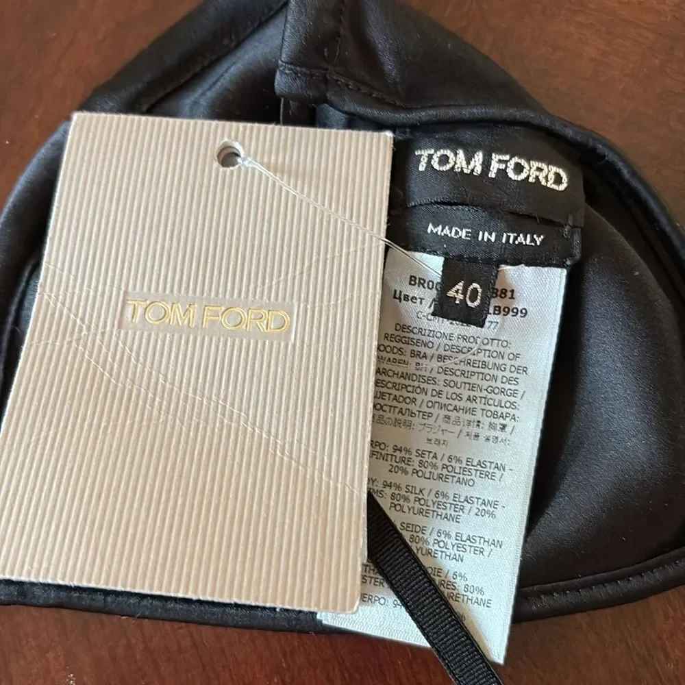 TOM FORD Stretch Silk Triangle Bra size 40 NWT $695